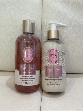 Bath and Body Works Rose Vanilla Body Wash and Lotion Bundle Full Size